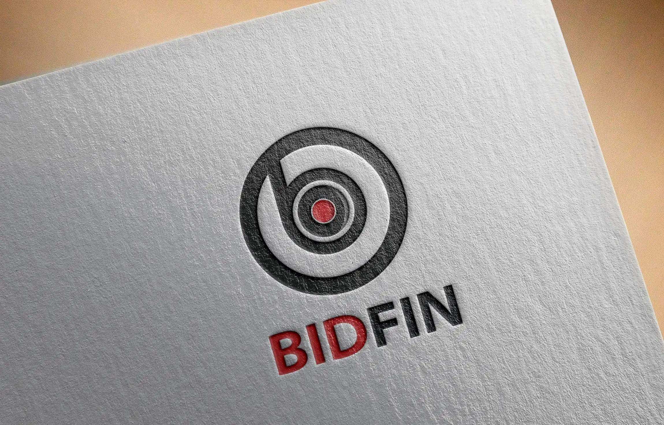 Logo Mockup - Paper Edition 1 - Bidfin